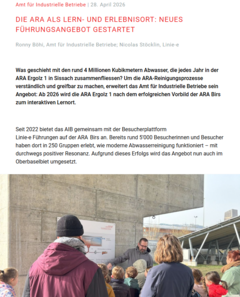 Die ARA als Lern- und Erlebnisort: Neues Führungsangebot gestartet